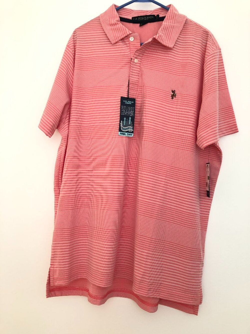 US Polo Assn.  Feel Dry Polo Shirt Short Sleeves Size Large